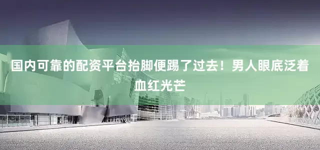 国内可靠的配资平台抬脚便踢了过去！男人眼底泛着血红光芒